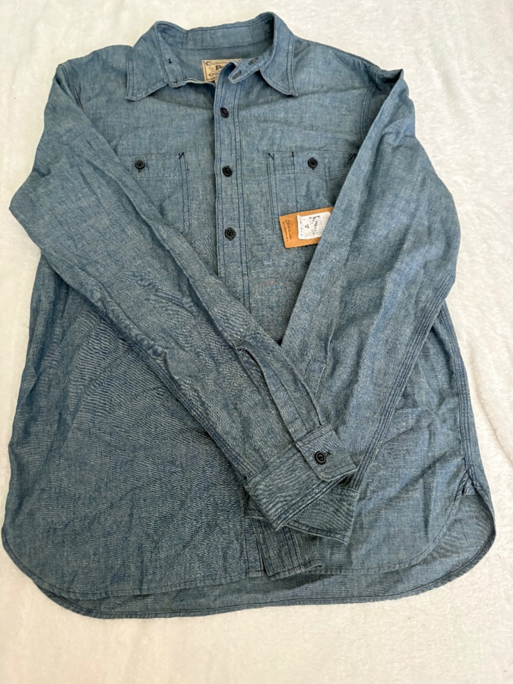 NWT Ralph Lauren Top Unisex Medium Denim Button Up